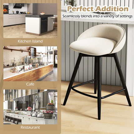Dreamade Swivel Bar Stools Set of 2/4 25" Counter Height Bar Chairs