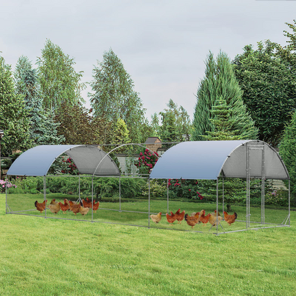 Dreamade Large Metal Chicken Coop, Dome Shaped Poultry Cage Hen Run House Rabbits Habitat for Backyard Farm Outdoor