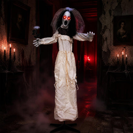 DREAMADE 5.7 FT Life Size Halloween Bride Animatronic