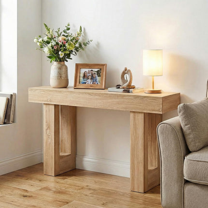 Dreamade 63" Farmhouse Wooden Narrow Entryway Console Table