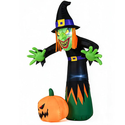 DREAMADE 8 FT Halloween Inflatable Witch Blow Up Yard Decoration