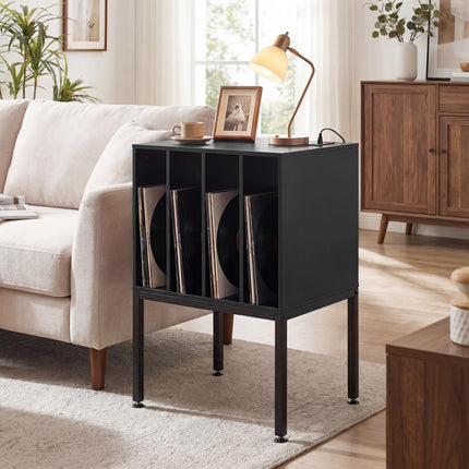 Dreamade Record Player Stand with 4 Cabinet Up to 150 Albums