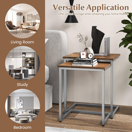 Dreamade Nesting Coffee Table Set of 3