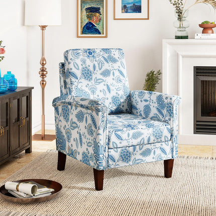 Dreamade Upholstered Accent Chair with Floral Pattern