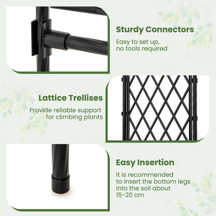 Dreamade Garden Arch Trellis 67''W x 83''H Metal Arbor