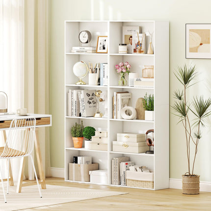 Dreamade 5-Tier Bookshelf Freestanding Bookcase with 5 Open Shelf