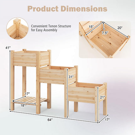 Dreamade Raised Garden Bed Set of 3