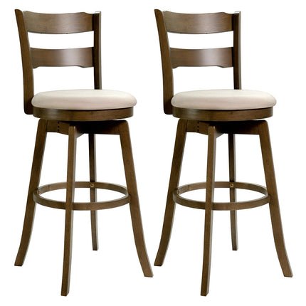 Dreamade 30.5" Swivel Bar Stools Set of 2/4 with Fabric Upholstered Seat, High Back