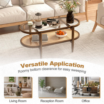Boho Rattan Coffee Table - Dreamade