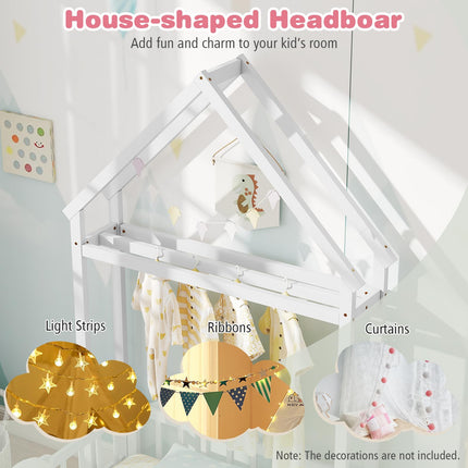 Dreamade Twin House Floor Bed for Kids