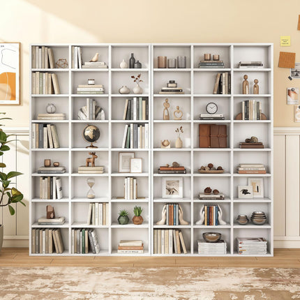 Dreamade 70" Tall 8-Tier Large Bookcase with 24 Open Cube & 18 Adjustable Display Storage Shelves