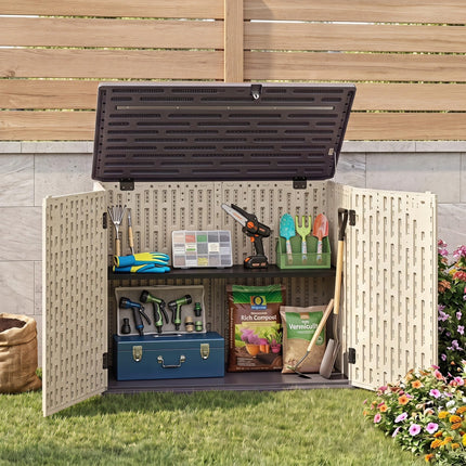 Dreamade 20 Cu.Ft Outdoor Storage Cabinet with Adjustable Shelf