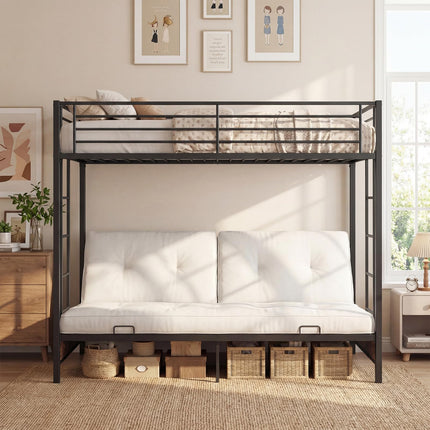 Dreamade Twin Over Twin Futon Bunk Bed