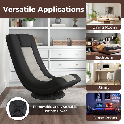 Dreamade Floor Chair with Back Support, 4-Position Adjustable Back, Lazy Sofa Chair, Meditation Chair
