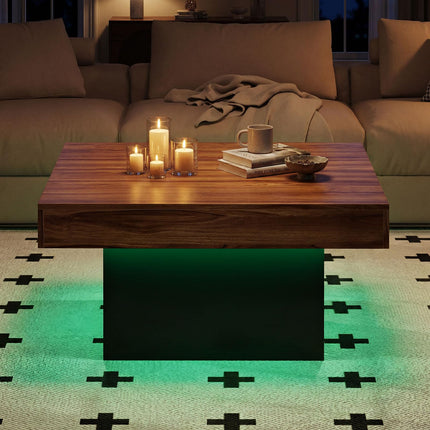 Dreamade LED Coffee Table with Remote for Living Room