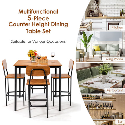 5-Piece Dining Table Set - Dreamade