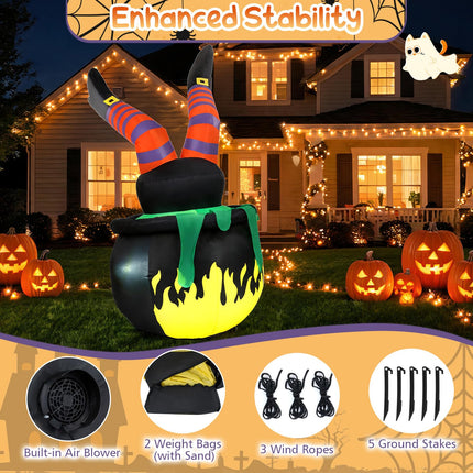 DREAMADE 6 FT Halloween Inflatable Witch Legs