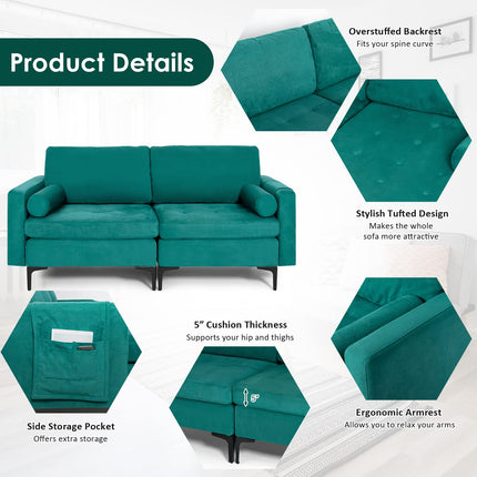 Dreamade 68" Modern Loveseat, 2-Seater Sofa Couch