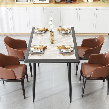 Dreamade 44" Dining Table with Food Grade Sintered Stone Tabletop