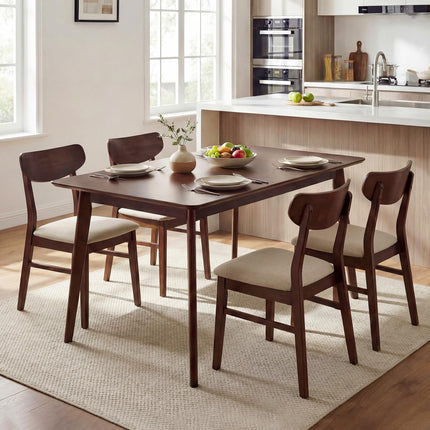 Dreamade Dining Table for 4-6 People 47" Rectangular Wooden Kitchen Table