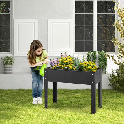 Dreamade Raised Garden Bed, Metal Planter Box with Legs, Drain Hole, Outdoor Indoor Elevated Garden Box