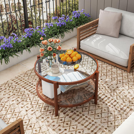 Dreamade Rattan Coffee Table