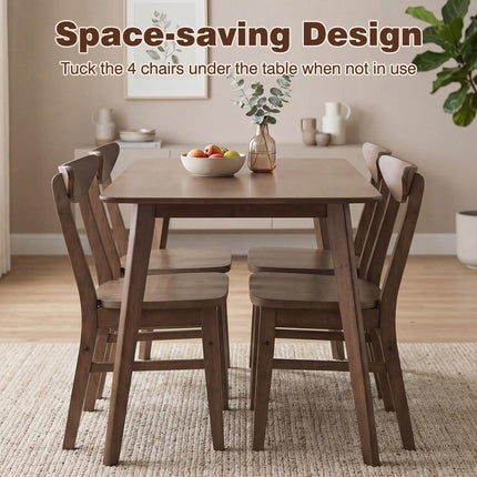 Dreamade 5-Piece Mid-Century Modern Kitchen Table and Chairs Set for 4