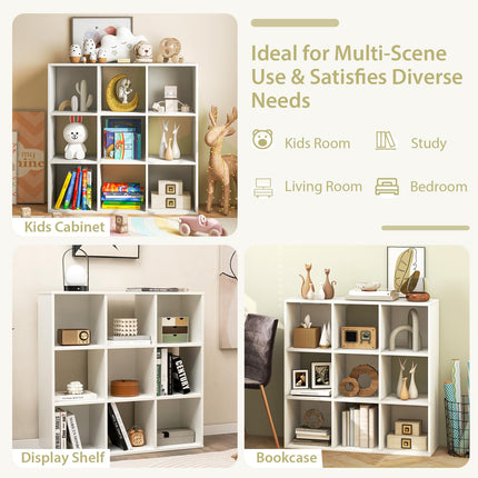 Dreamade 9-Cube Bookcase White