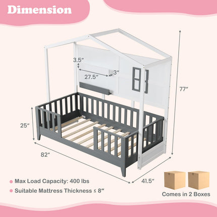 Dreamade Twin House Bed