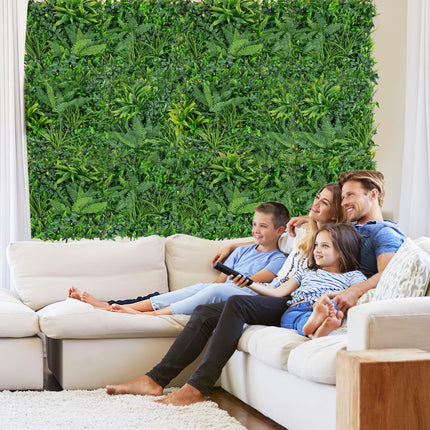Dreamade Grass Wall Panels Backdrop - 4 PCS 20"x20" Artificial Tropical Boxwood Panels