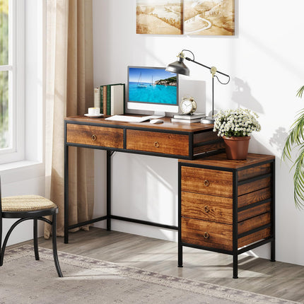 Dreamade 51" Home Office Computer Desk w/ 5 Drawers