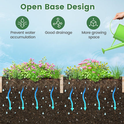 Dreamade Raised Garden Bed with Trellis, 93" L x 25" W x 40" H
