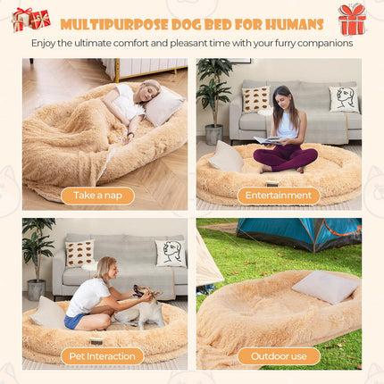 Dreamade Human Dog Bed - 71" x 45" Large Human Size Dog Bed for Adult