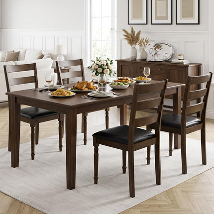 Dreamade Wood Dining Chairs Set w/Soft Padded Seat & Ergonomic Backrest