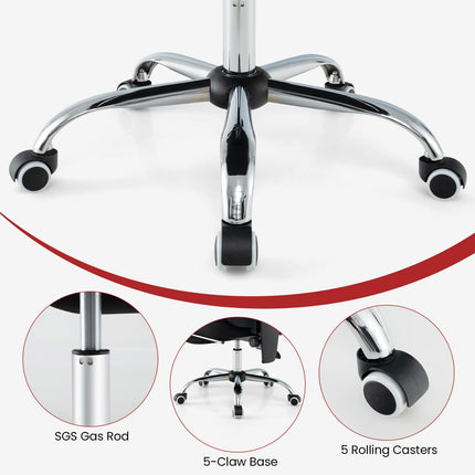 Dreamade Ergonomic Desk Chair with Footrest, Mesh Office Chair with Height-Adjustable & Tilting Backrest