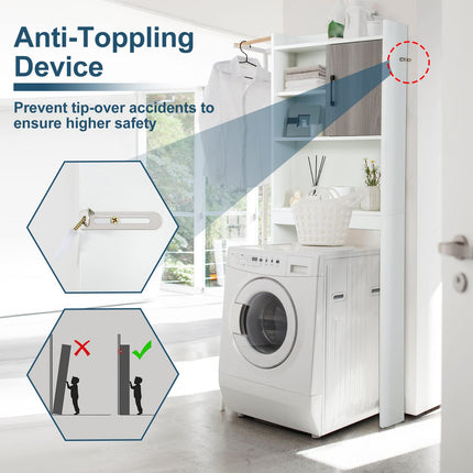 Dreamade Over-The-Toilet Space-Saving Storage Cabinet