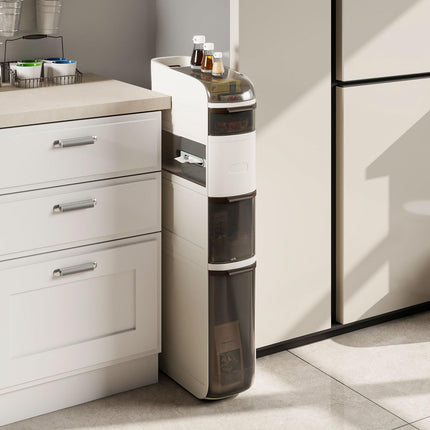 Dreamade 5-Tier Narrow Bathroom Storage Cabinet with Drawers and Tissue Box