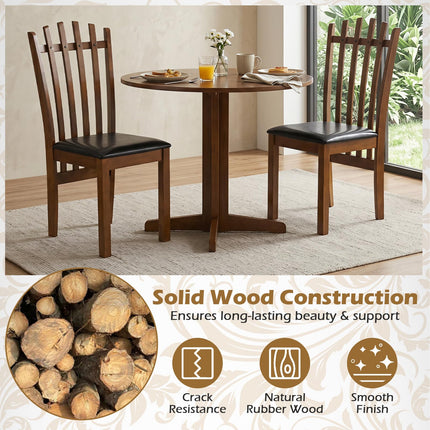 Dreamade Wood Dining Chairs Set w/ Rubber Wood Frame