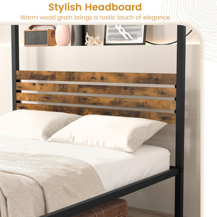 Dreamade Queen/Full/Twin Size Metal Canopy Bed Frame