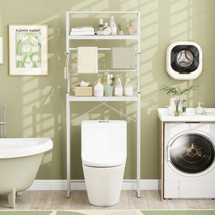 Dreamade 3-Tier Over The Toilet Storage 64" Tall Freestanding Space Saver Bathroom Shelves