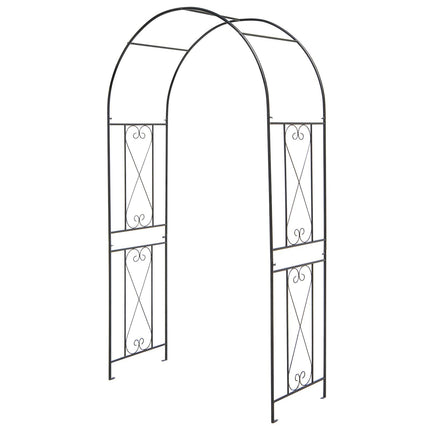Dreamade Garden Arbors Trellises, 7.2FT Metal Garden Arch for Climbing Plants Roses