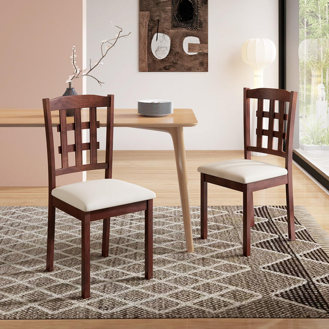 Dreamade Wooden Dining Chairs Set of (2/4)