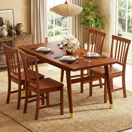 Dreamade Set of 4/ 2 Dining Room Side Chair w/High Slat Back, Wood Legs