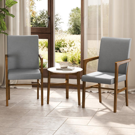 Dreamade Mid Century Modern Dining Chairs Set of 2/4 with High Back, Solid Wooden Frame & Soft Cushion