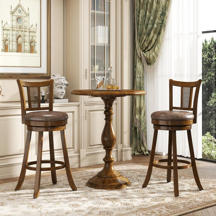 Dreamade 30" Upholstered Leathaire Farmhouse Barstools for Kitchen Island Dining Room Pub