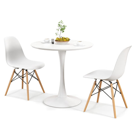 Dreamade Dining Room Table Set for 2 or 4, Compact Kitchen Dining Table Set with 32" Round Table and DSW Chairs