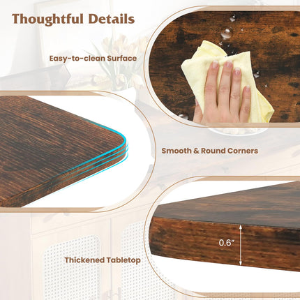 Dreamade Universal Wood Table Top （48 x 24 inch）