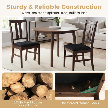 Dreamade Fabric Upholstered Kitchen Chair w/Padded Seat for Home Restaurant