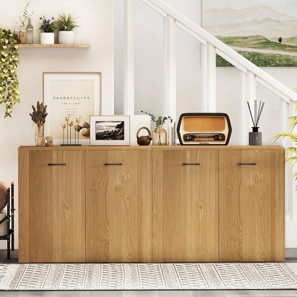 Dreamade 38" Modern Storage Cabinet with 2 Doors and 4 Cubic Shelves
