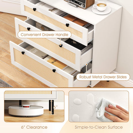 Dreamade 3 Drawer Dresser for Bedroom - Closet Chest Organizer with Anti-toppling Device
